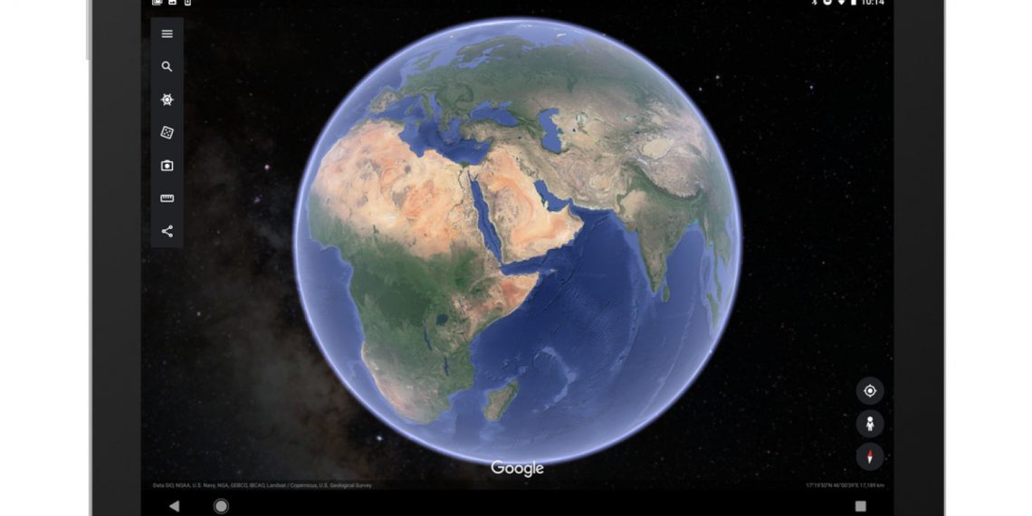 navigare spatiu google earth