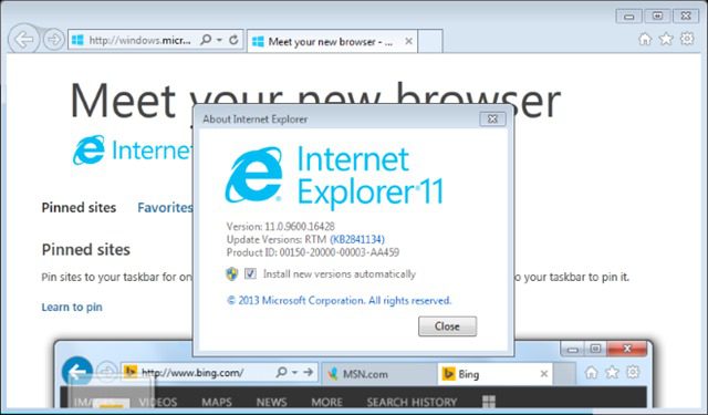 internet explorer închis