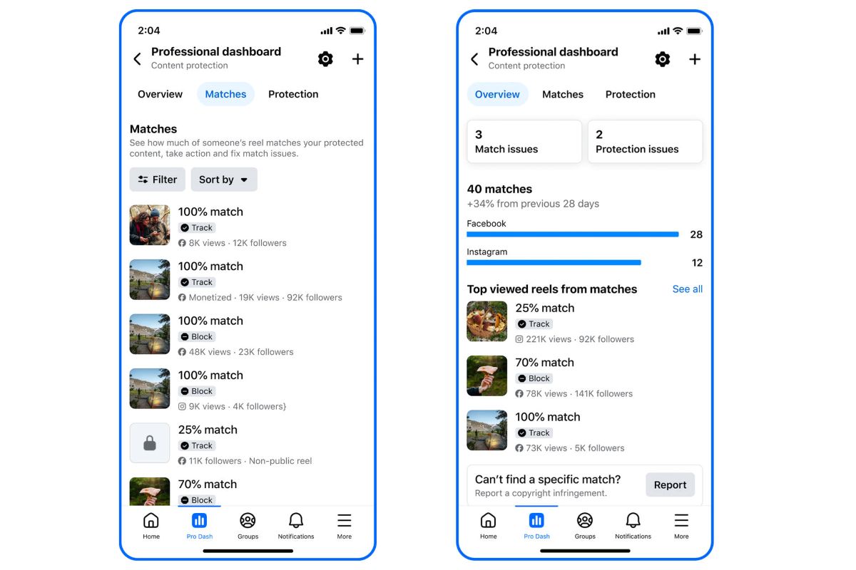 fb content protection dash