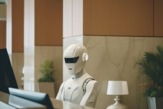 anthropomorphic robot that performs regular human job